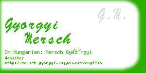 gyorgyi mersch business card